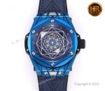 Swiss Quartz Hublot Big Bang Sang Bleu 45mm Copy Watch Blue Case